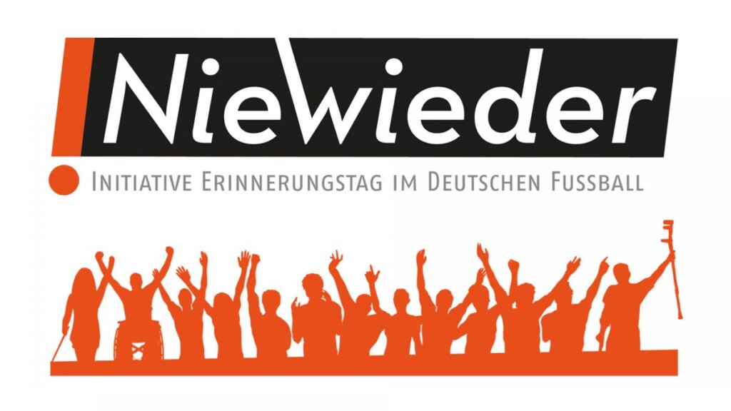 Logo "Nie wieder" Initiative Erinnerungstag im Deutschen Fußball