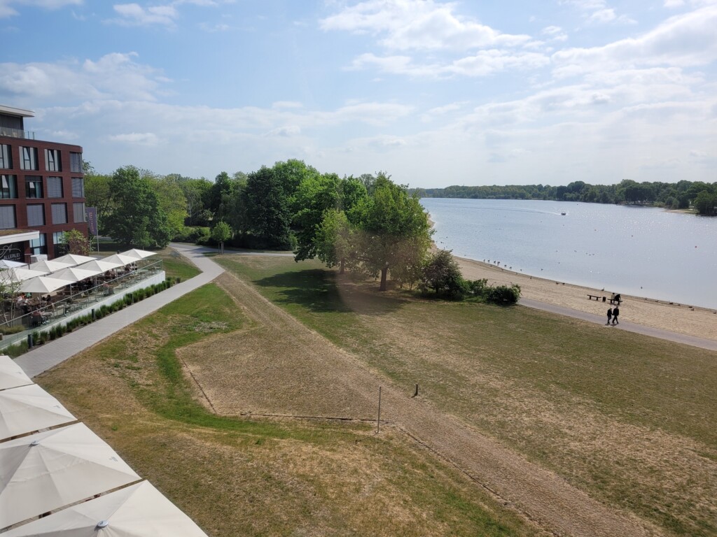 Ausblick vom Hotel auf den Allersee.